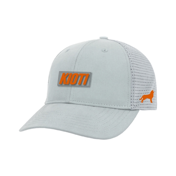 White Performance Cap product image with KIOTI logo on the front