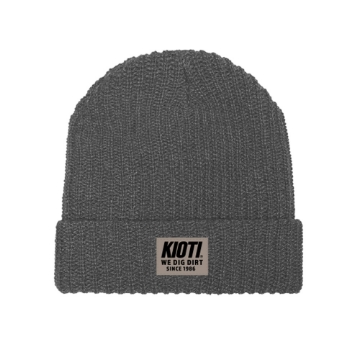 Ribbed Knit Beanie product image with KIOTI logo on the bottom front