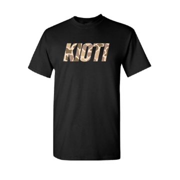 Camo Tee Product Image with KIOTI logo on the front