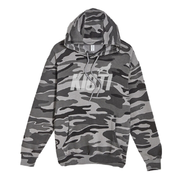 Camo Hoodie Product Image with KIOTI logo on the front