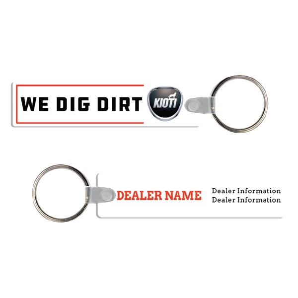 Dealer Custom - Tractor Keychain Product Image on white background