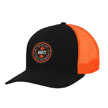 KIOTI trucker hat with circular heritage emblem on front