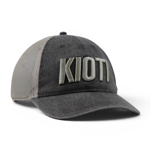 Washed Grey Cap from angled front view